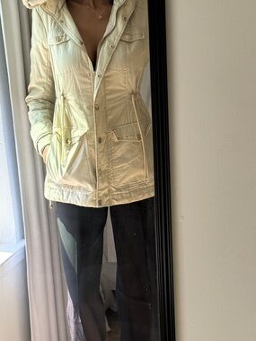 New York & Company Tan Hooded Utility Anorak
